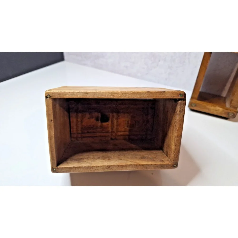Wooden Antique Butter Mold with Metal Plunger Press